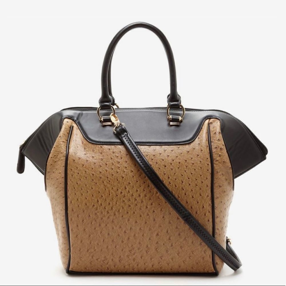 Urban Expressions Certified Vegan Leather Convertible Flare Satchel Bag